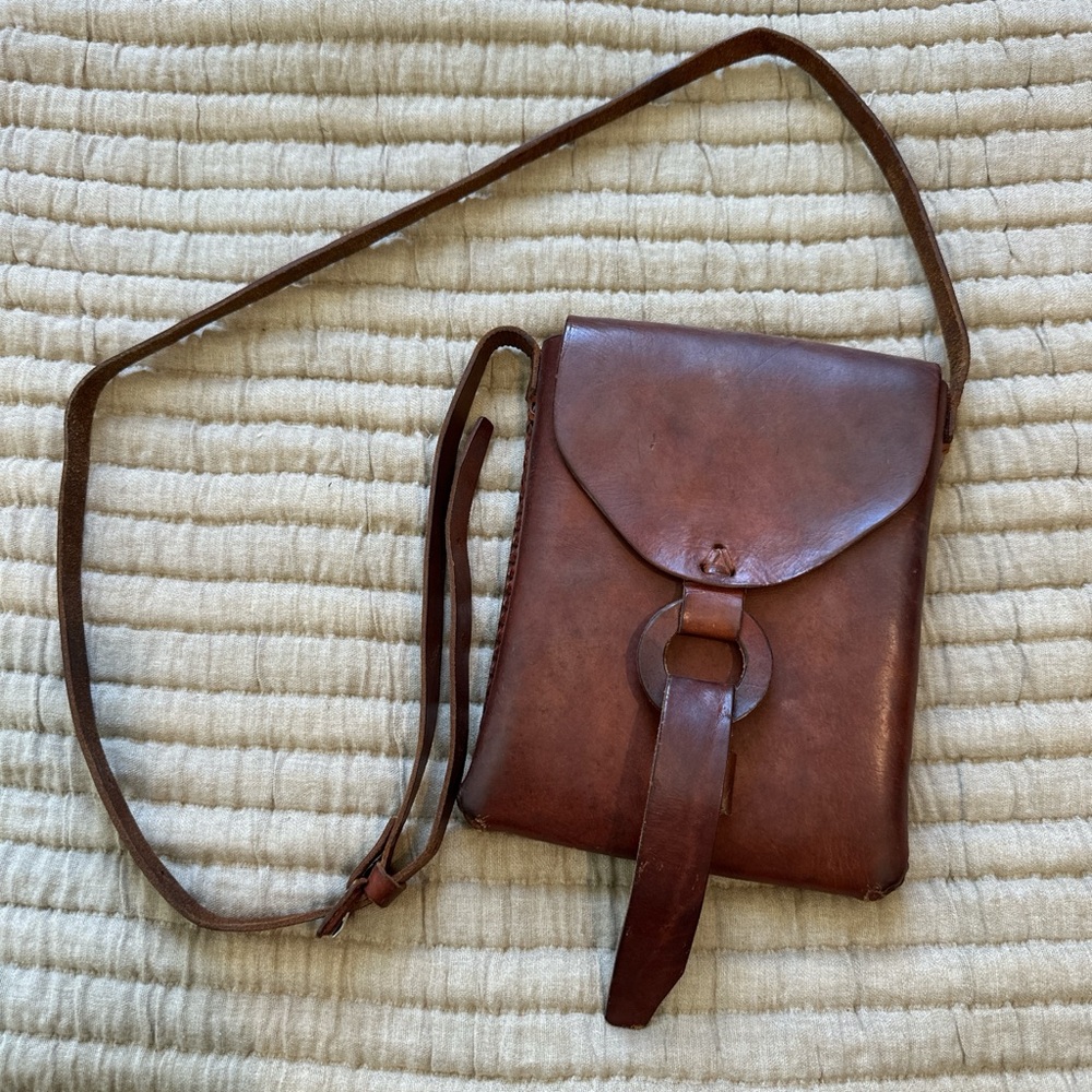 Brown Leather Crossbody Bag